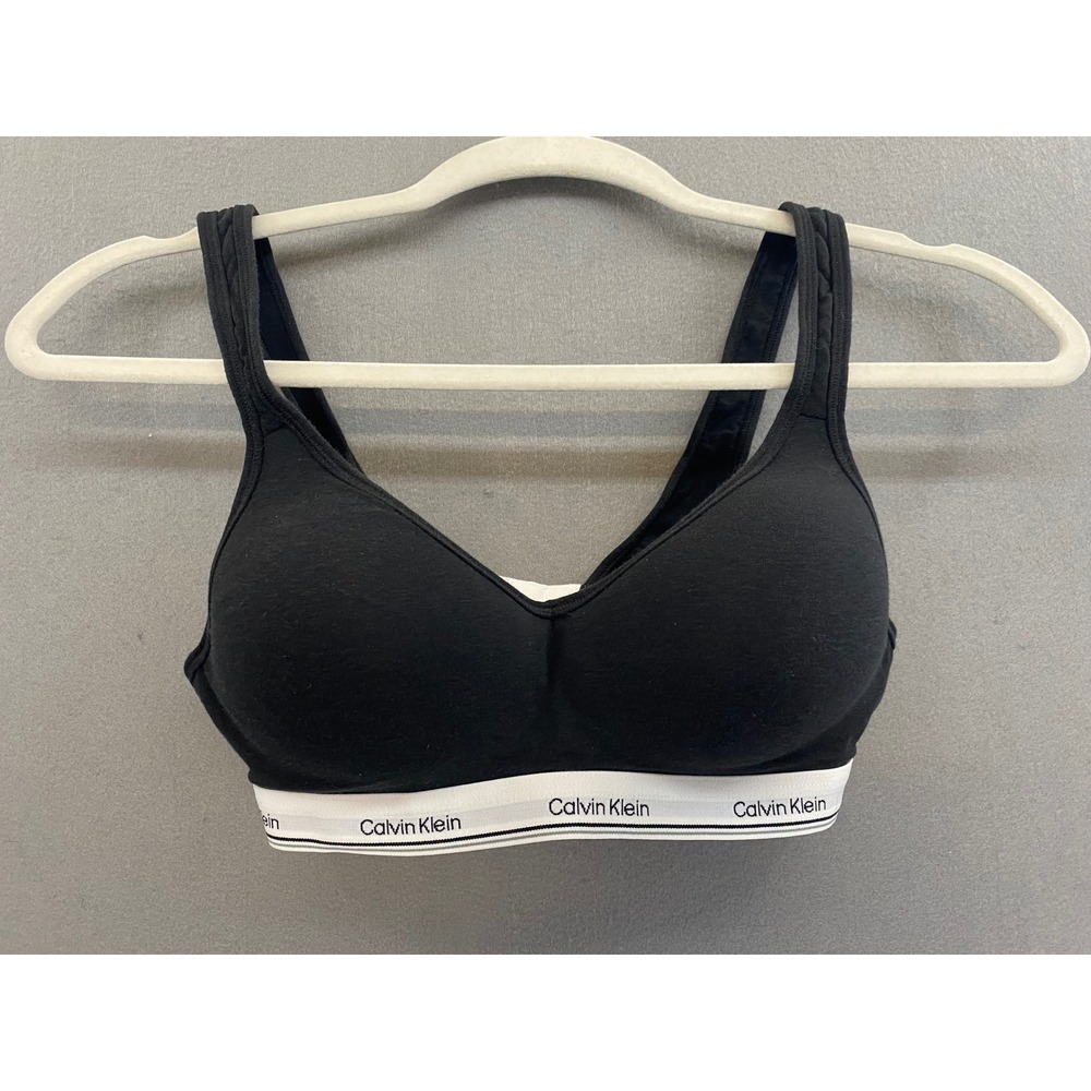 Calvin Klein 2 Pack Heritage Cotton Wireless Bralette Black White Womens Small